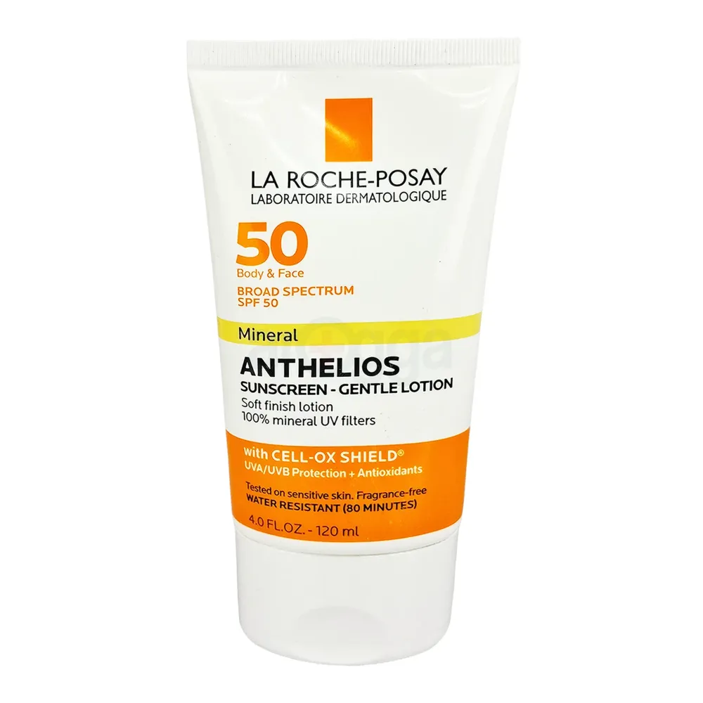 La Roche-Posay Anthelios Mineral Sunscreen SPF 50 – Gentle Lotion for Body & Face, 120ml (Made in USA)