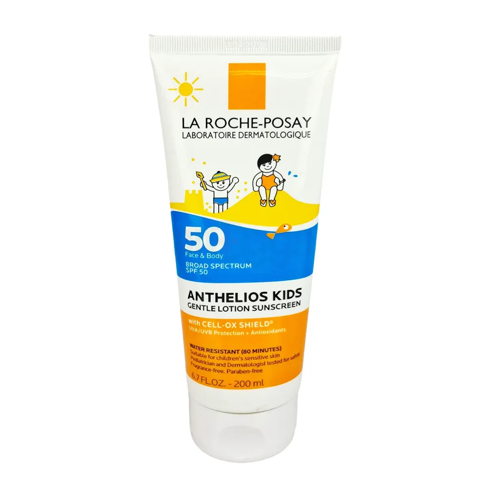 La Roche-Posay Anthelios Gentle Lotion Kids Sunscreen SPF 50 with Cell-Ox Shield – Face & Body, 200ml (Made in USA)