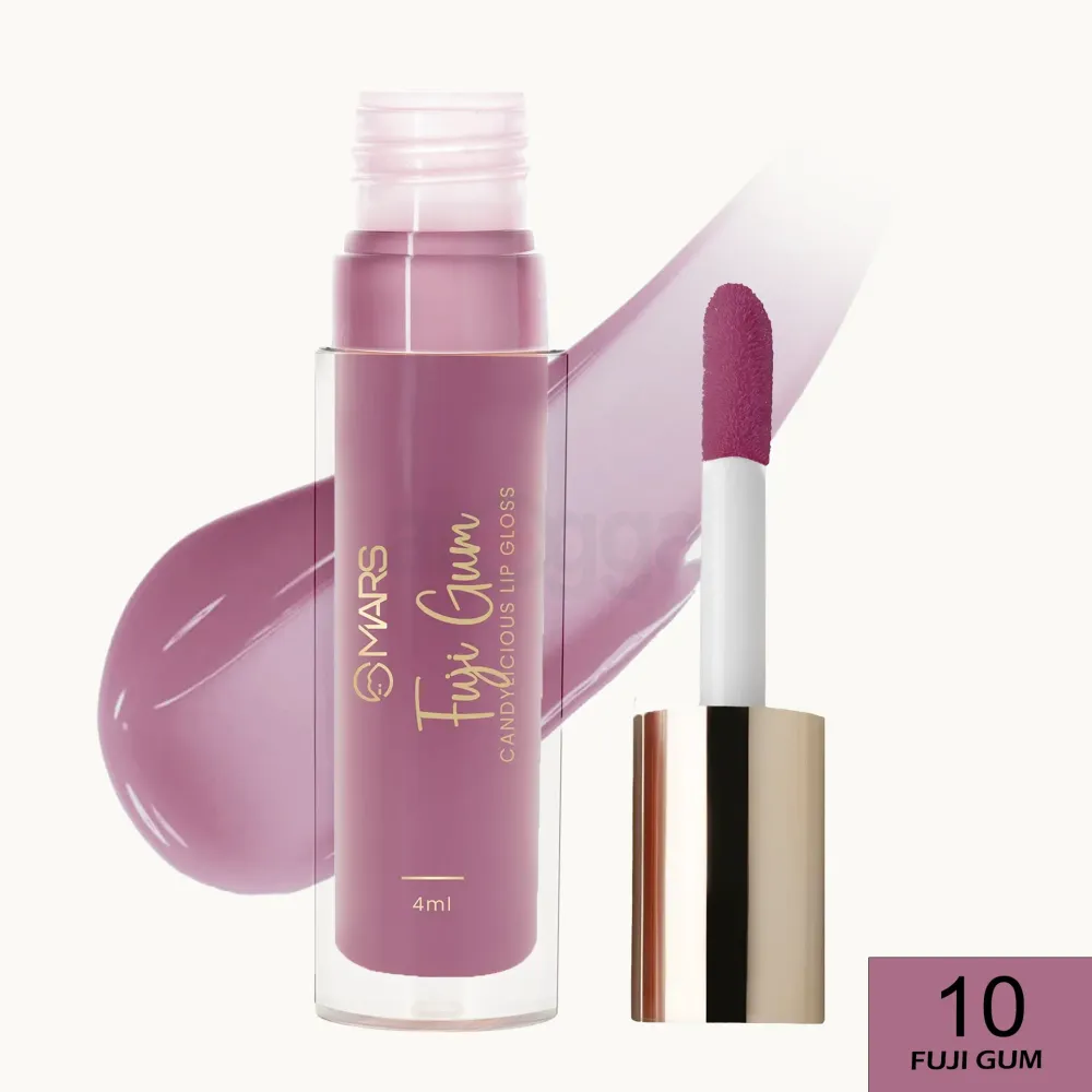MARS Candylicious Sheer Lip Gloss – Hydrating & High Shine – Shade 10 Fuji Gum (4 ml)