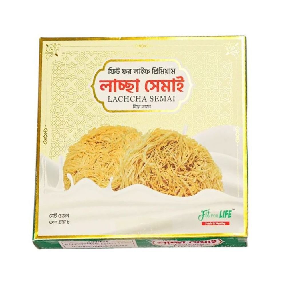 Ghee Fried Premium Laccha Semai-ঘিয়ে ভাজা প্রিমিয়াম লাচ্ছা সেমাই 500g