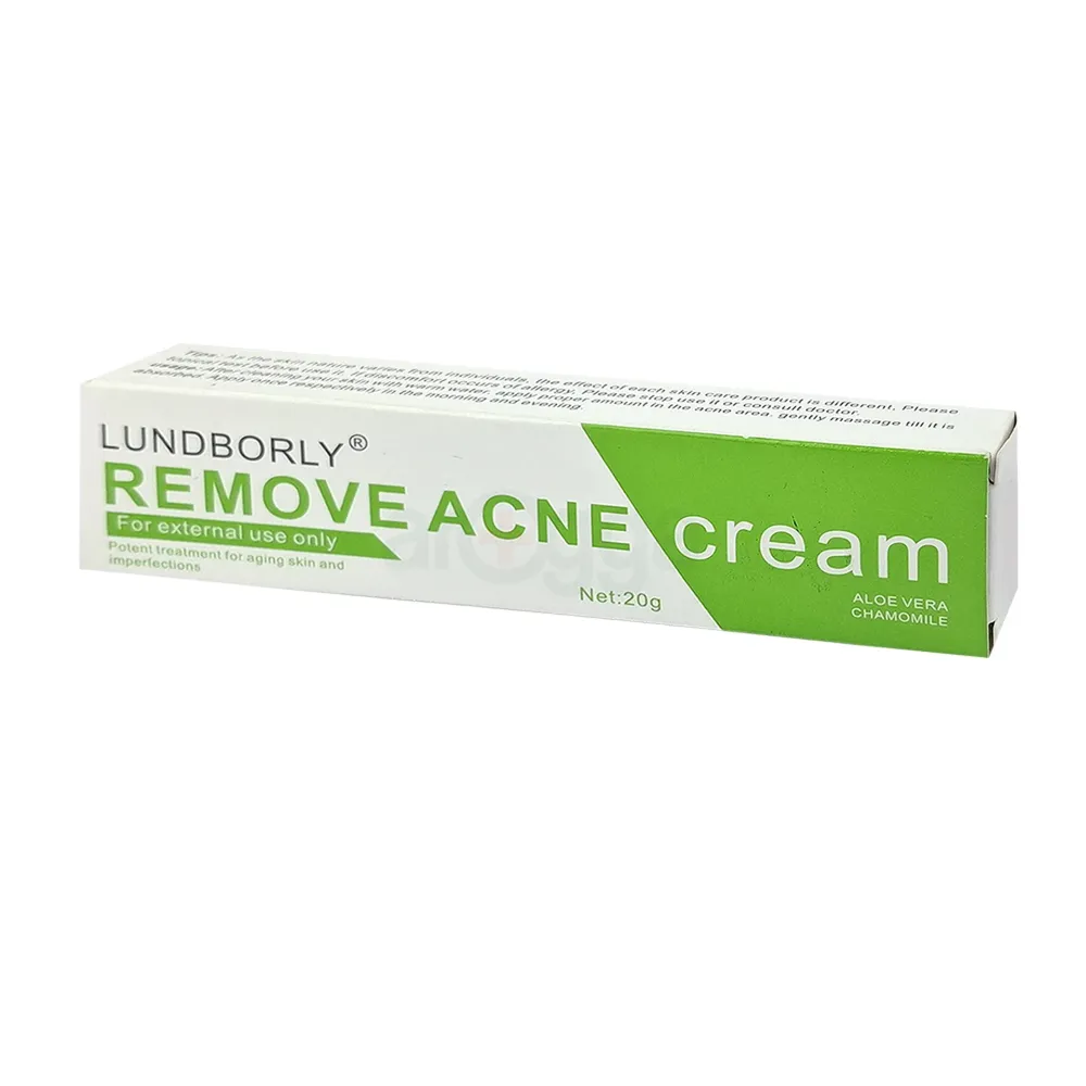 LUNDBORLY Acne Removal Cream – Aloe Vera & Chamomile, 20g