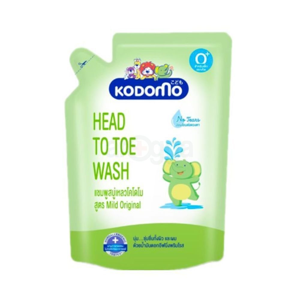 Kodomo Head to Toe Wash Mild Original Refill Pack 380ml
