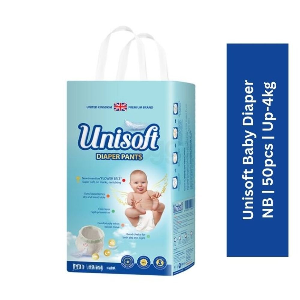 Unisoft Baby Diapers New Born (0-4kg) 50pcs