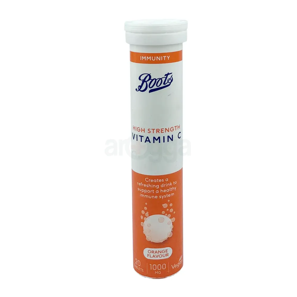 Boots High Strength Vitamin C 1000mg – Orange Flavour Effervescent