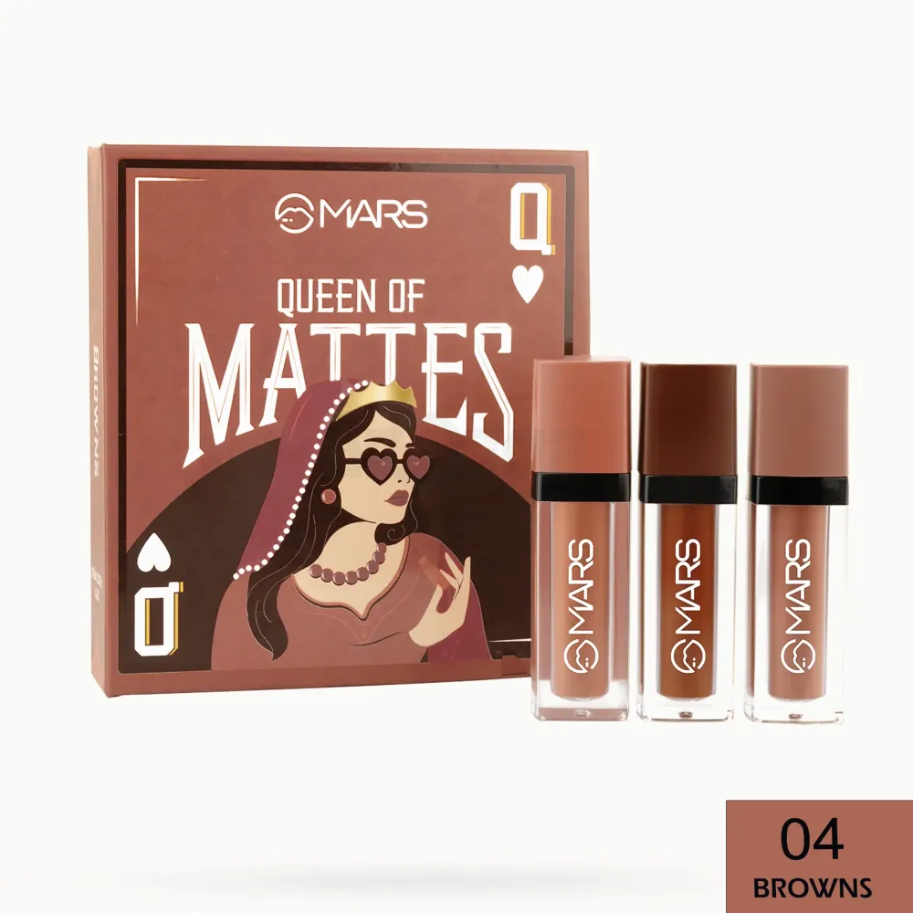 Mars Queen of Mattes  Liquid Lipstick Set – 04 Browns