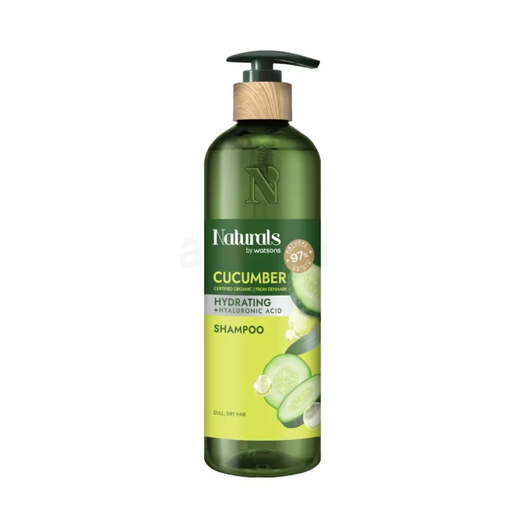 Naturals by Watsons Hydrating Hyaluronic Acid Cucumber Shampoo for Dull & Dry Hair – 490ml