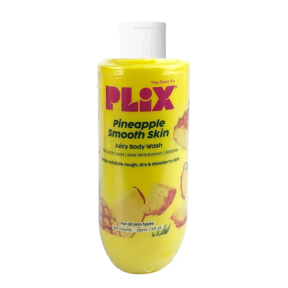 Plix Pineapple Smooth Skin Juicy Body Wash – Exfoliates & Nourishes Dry, Rough Skin (236ml)