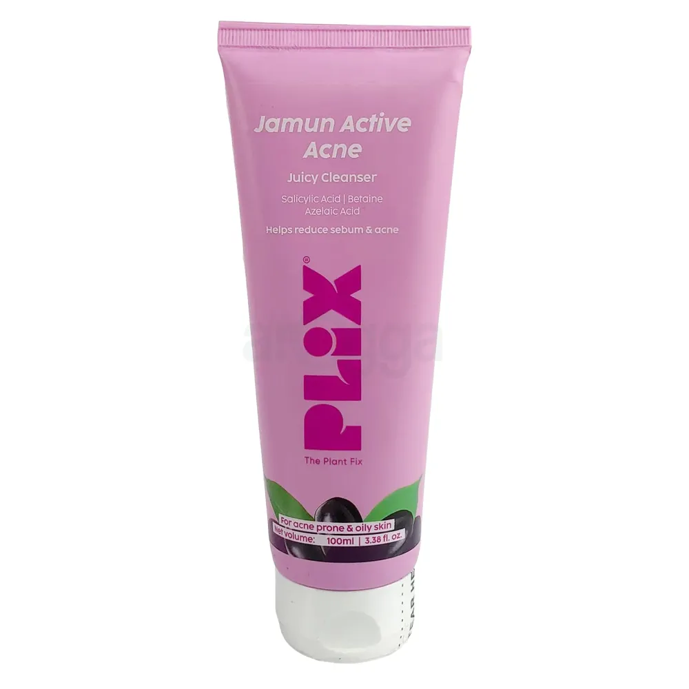 Plix Jamun Active Acne Juicy Cleanser – Salicylic Acid, Betaine & Azelaic Acid Face Wash for Oily & Acne-Prone Skin (100ml)