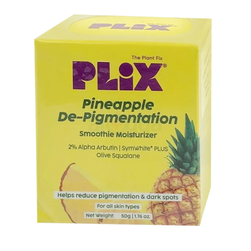 Plix Pineapple De-Pigmentation Smoothie Moisturizer – 2% Alpha Arbutin & Olive Squalane for Dark Spots (50g)