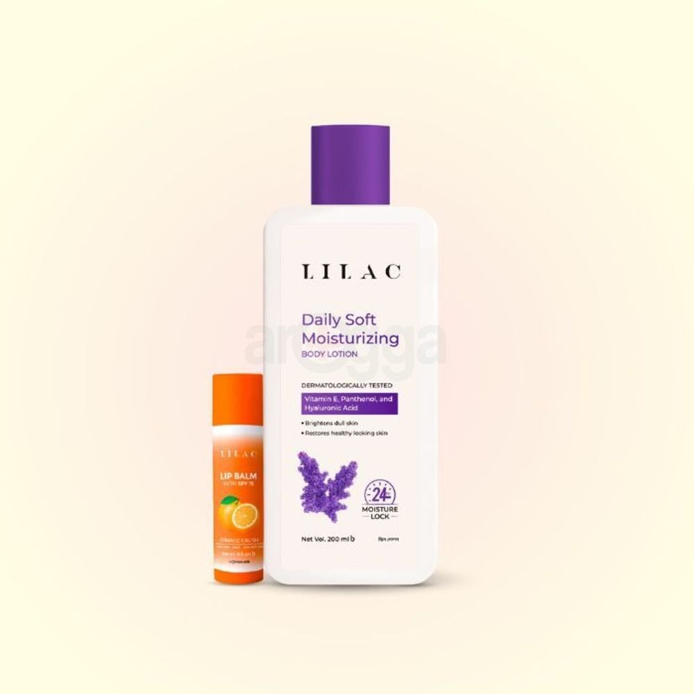 Buy 1 Lilac Daily Soft Moisturizing Body Lotion 200ml & Get 1 Lilac Orange Crush Lip Balm 4.5g Free