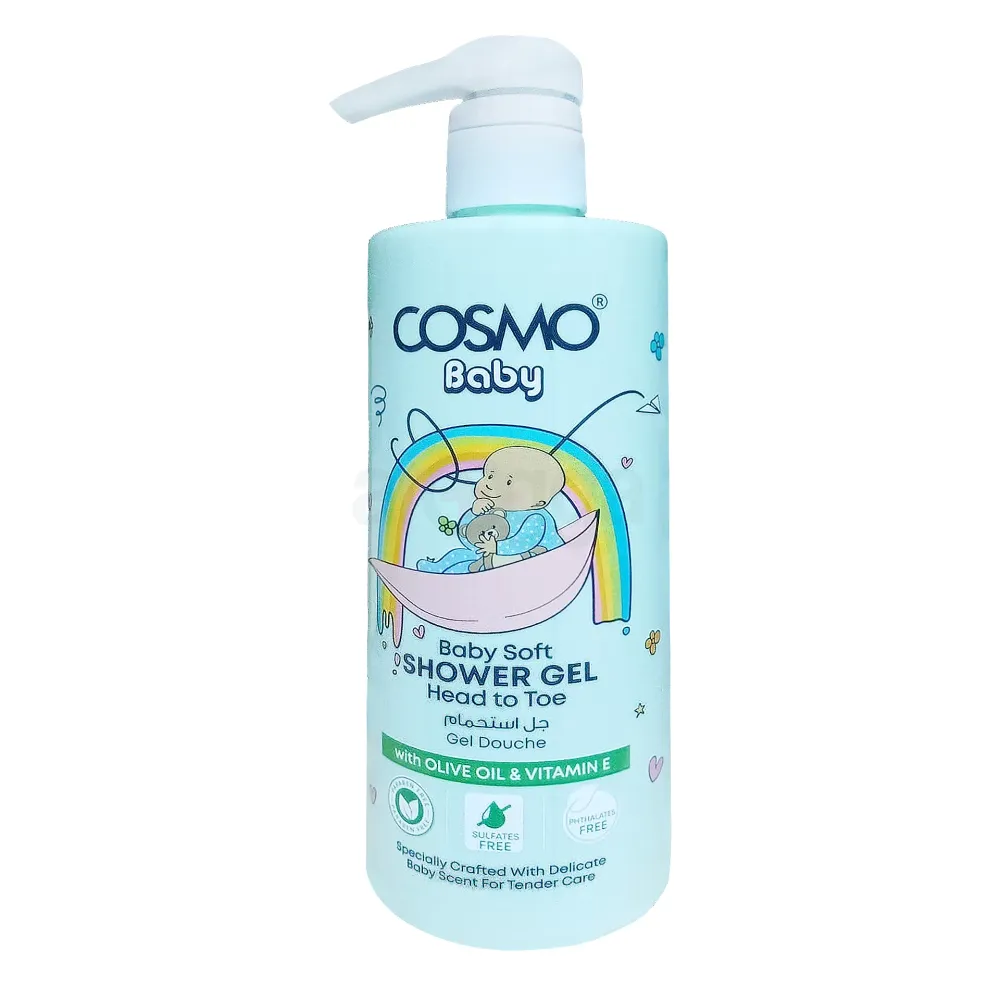 COSMO Baby Soft Shower Gel – Gentle Head-to-Toe Cleanse with Olive Oil & Vitamin E (500ml)