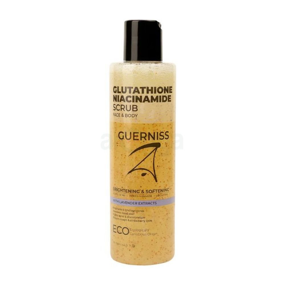 Guerniss Raw Glutathione Niacinamide Face & Body Scrub 200ml