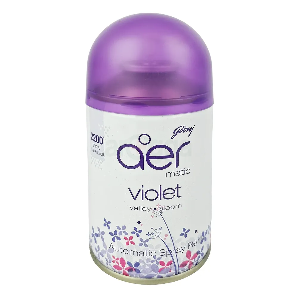 Godrej Aer Matic Automatic Air Freshener Refill Pack – Violet Valley Bloom 2200 Sprays