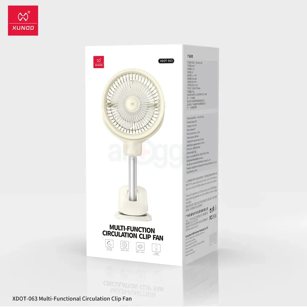 XUNDD XDOT-063 Desktop Multi-Function Clamp Circulating Clip Fan – 6000mAh