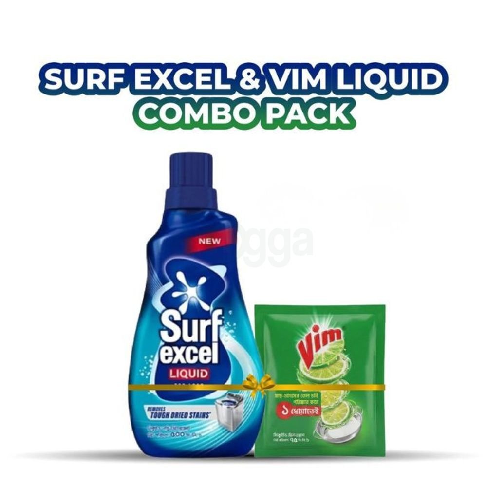 Surf Excel Detergent & Vim Liquid Combo Pack (500g+75ml)