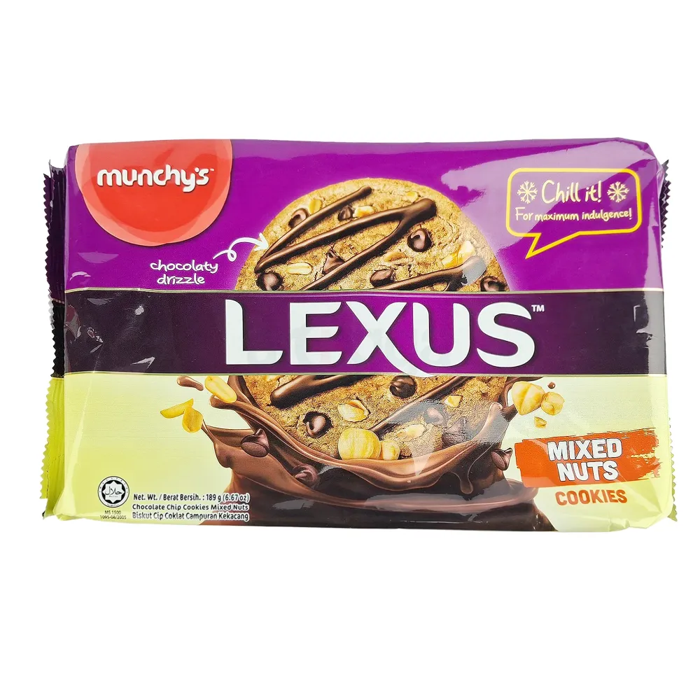 Munchy's Lexus Chocolaty Drizzle Mixed Nuts Cookies 189g
