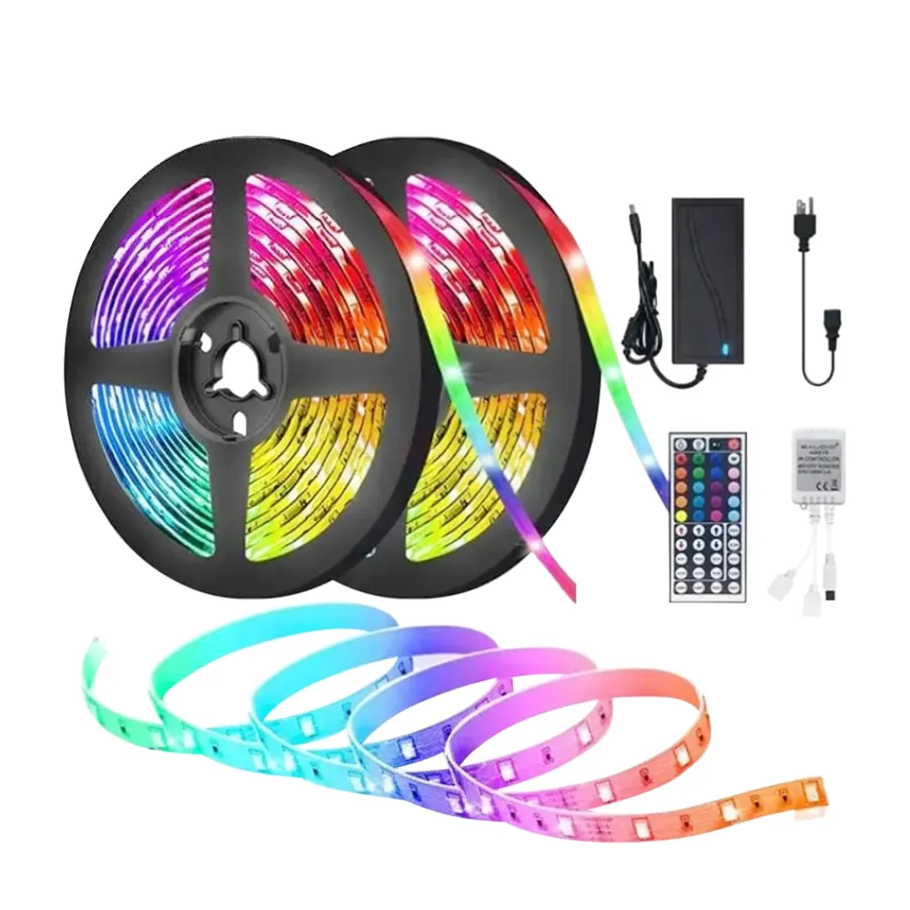 RGB LED Strip Light with Music Control – 16 Colors Flexible Multicolor Strip Light for Home Decoration