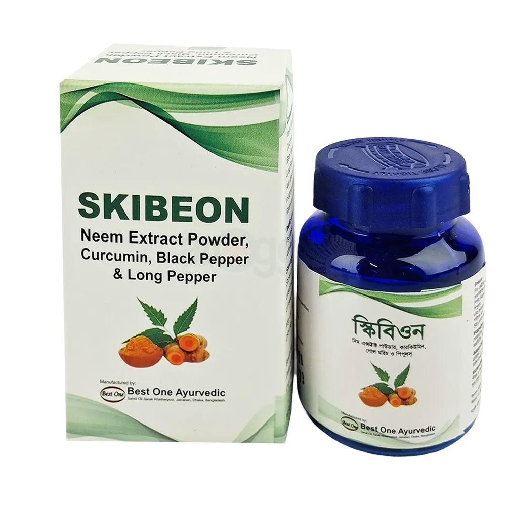 SKIBEON 30's – Neem Extract, Curcumin, Black Pepper & Long Pepper Capsules