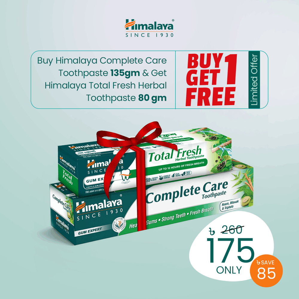Buy 1 Himalaya Complete Care Toothpaste 135g & Get 1 Himalaya Total Fresh Herbal Toothpaste 80g Free
