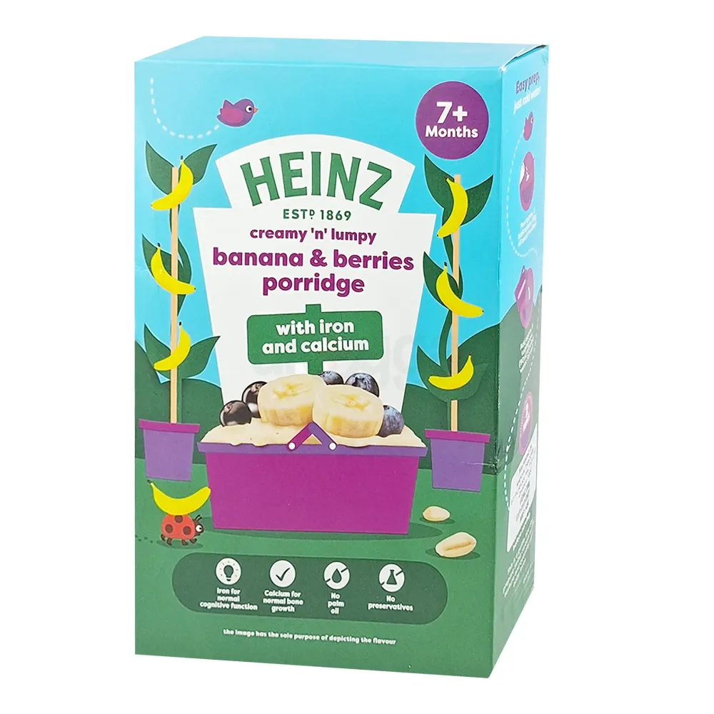 Heinz Creamy 'n' Lumpy Banana & Berries Porridge with Iron & Calcium 200g (7M+)