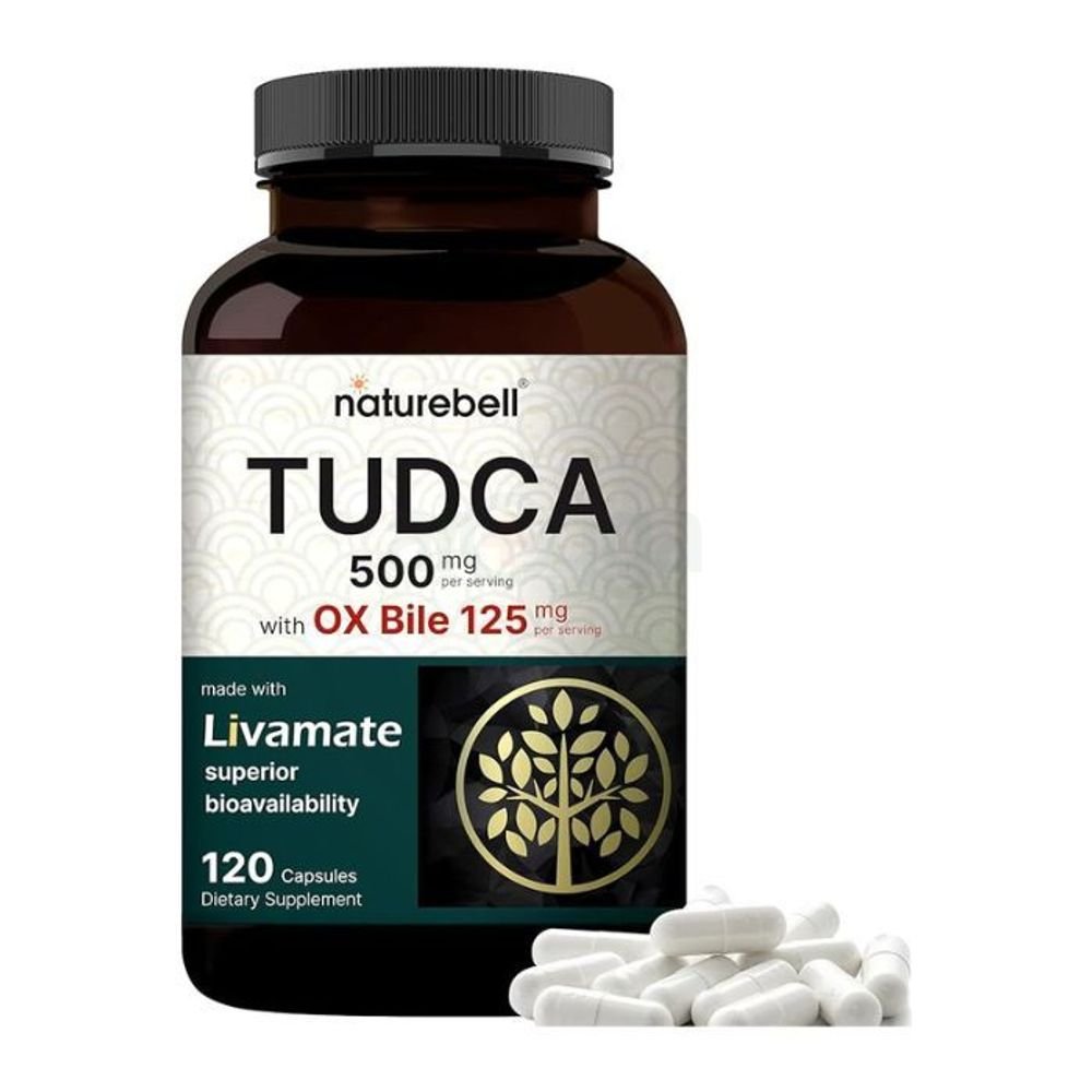 Naturebell Tudca 500mg with OX Bile 125mg Per Serving 120 Capsules