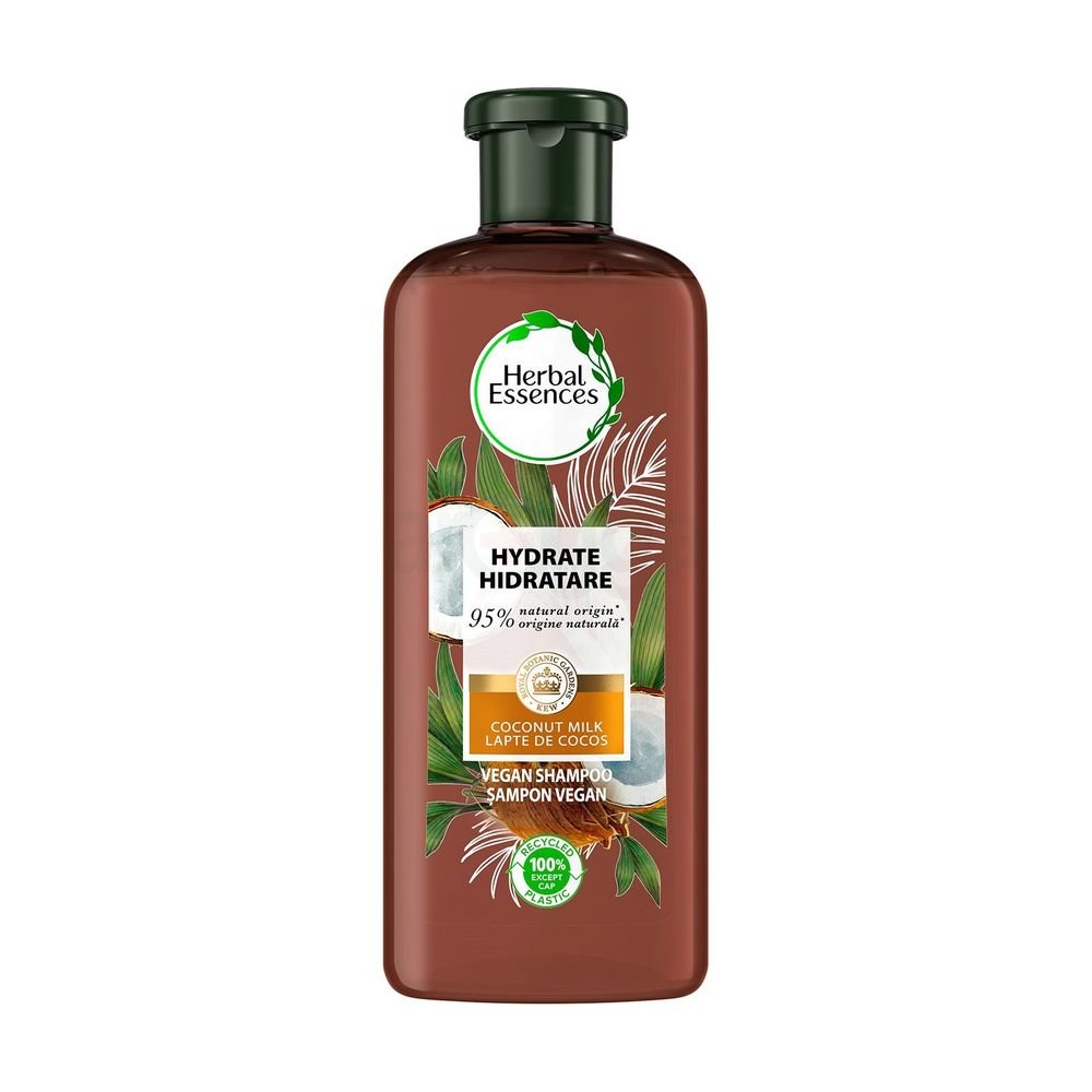 Herbal Essences Coconut Milk Hydrate Vegan Shampoo with 95% Natural Origin 400ml