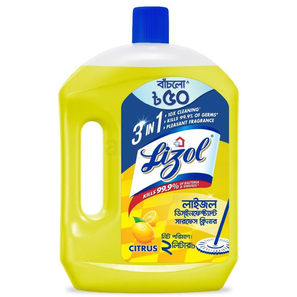 Lizol Citrus Disinfectant Surface Cleaner 2L