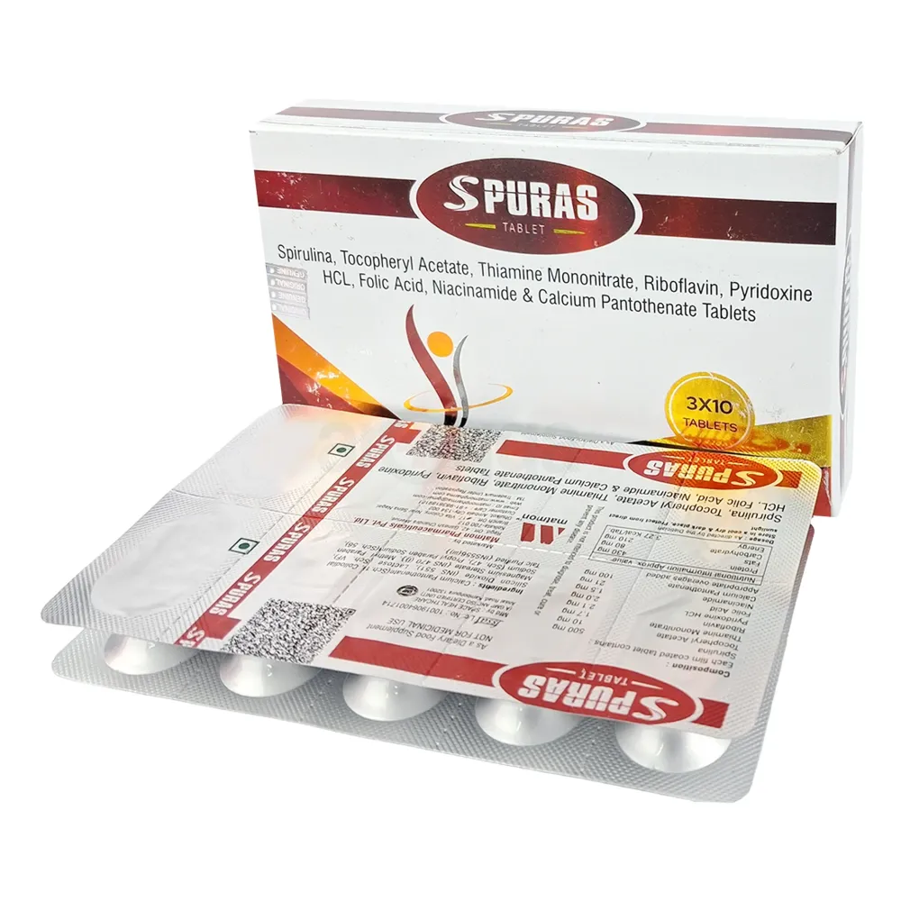 SPURAS Tablets 30's – Spirulina with Multivitamins & Antioxidant Support Supplement