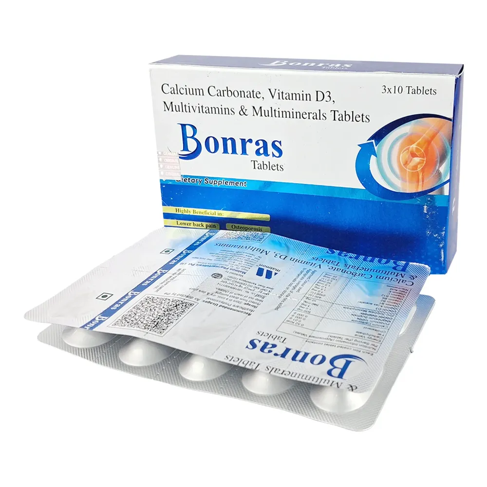 Bonras Tablets30's– Calcium, Vitamin D3, Multivitamins & Multiminerals Supplement for Bone