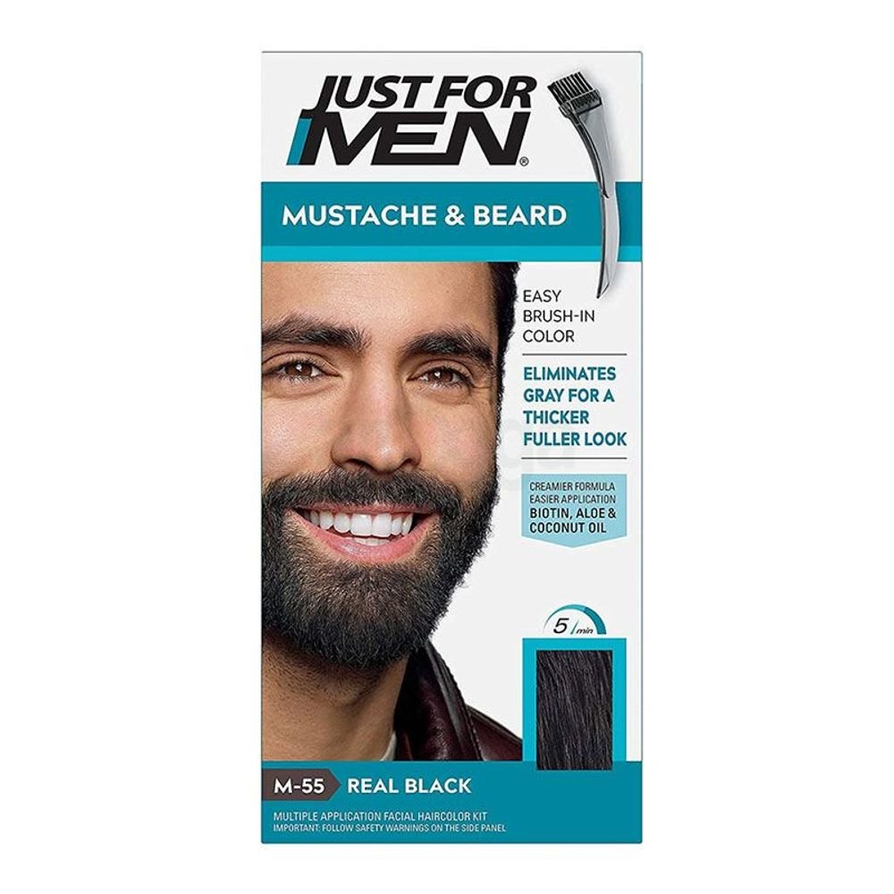 Just for Men Color Gel Mustache & Beard M-55 Real Black