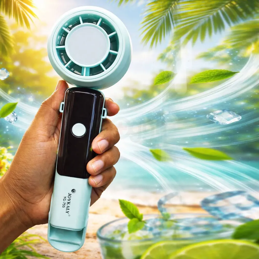 Joykaly Portable Handheld Fan Rechargeable (Model: YG-755) – Mini Cooling Fan with Powerful Airflow