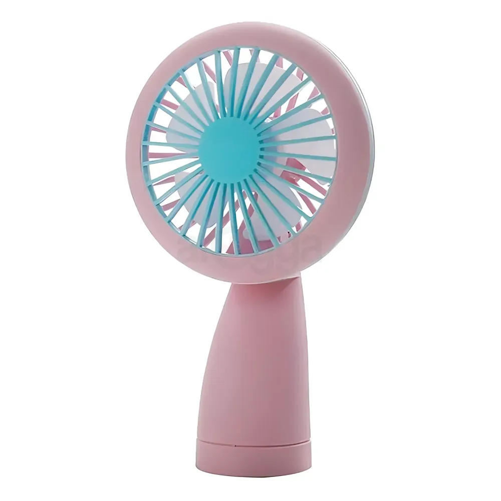 Mini Fan (Model: HQ66-09) with Light – Rechargeable Portable Cooling Fan