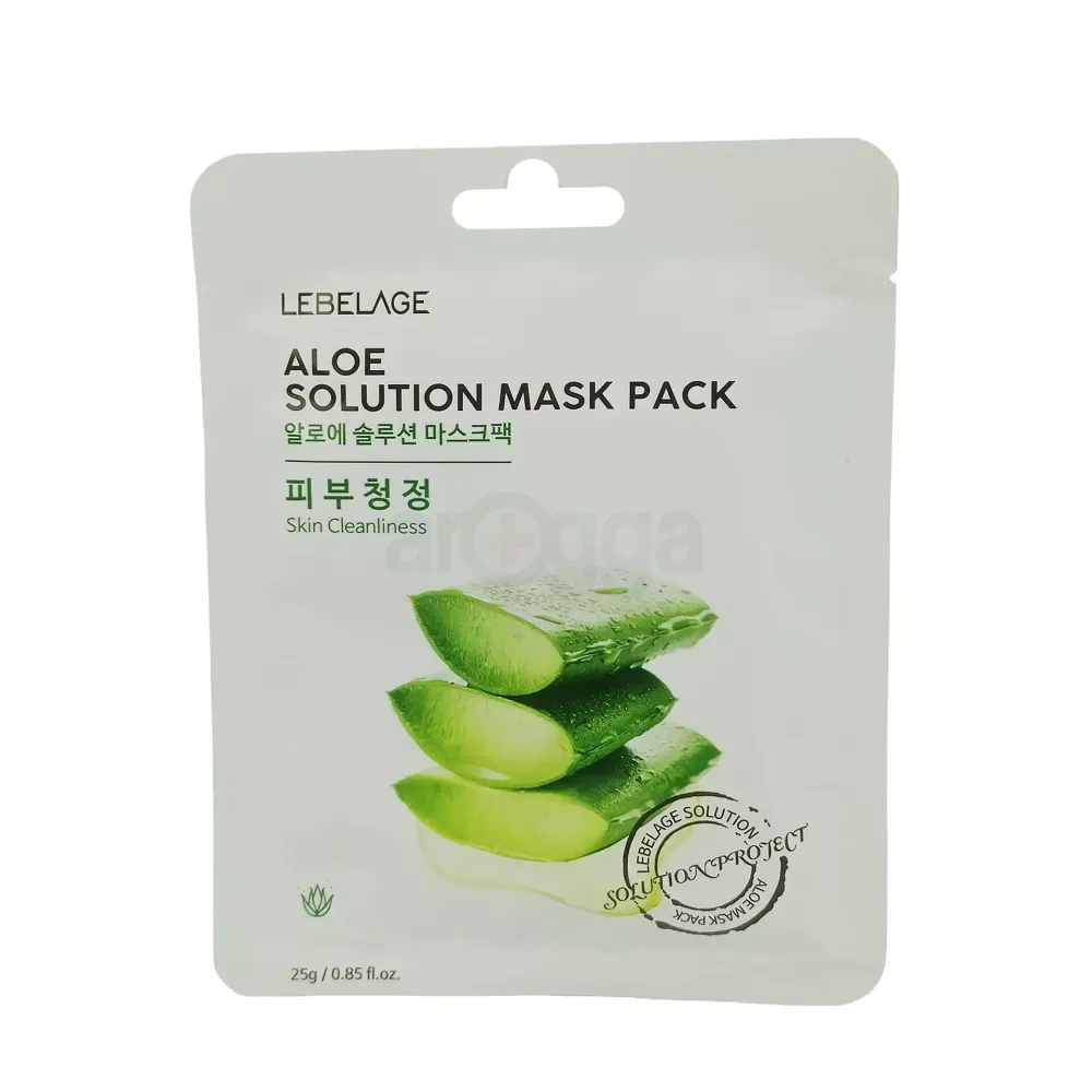 LEBELAGE  Aloe Solution Mask Pack 25g – Skin Cleanse & Hydrating Sheet Mask