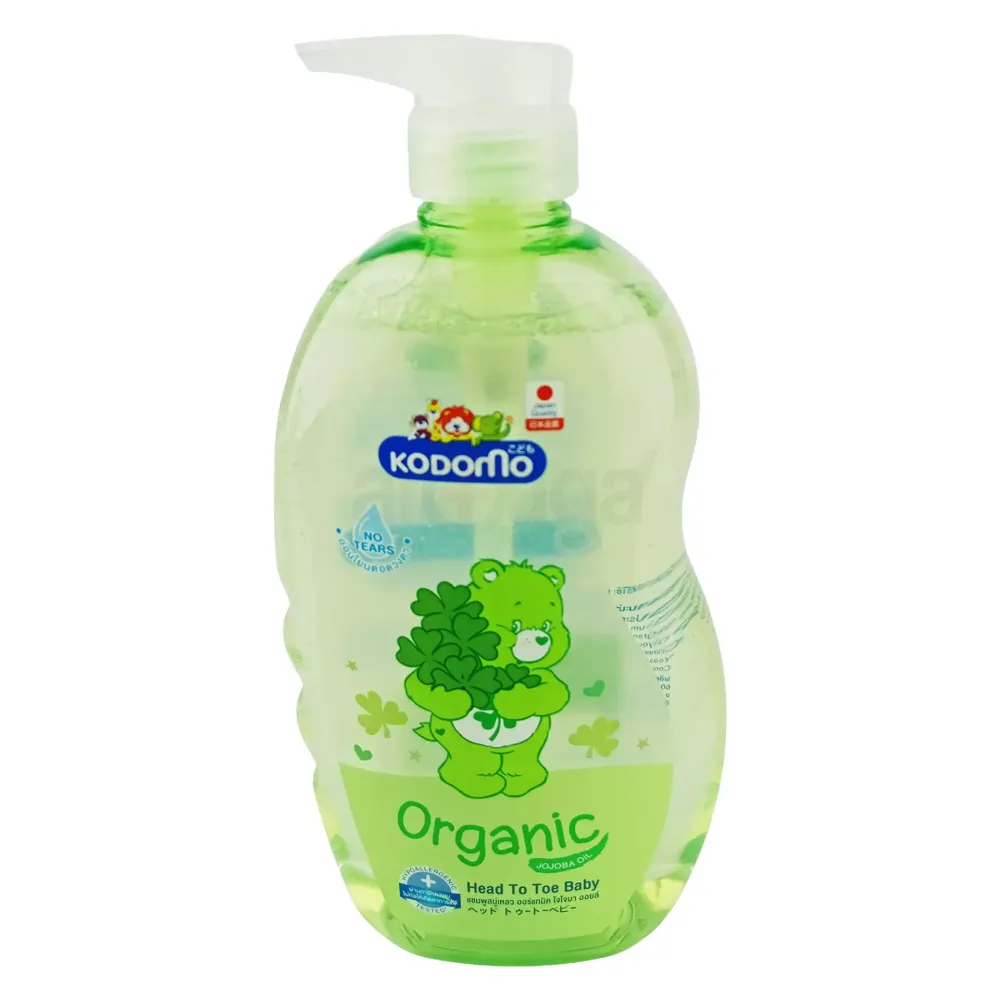 Kodomo Organic Head to Toe Baby Wash with Jojoba Oil & No Tears Formula 800ml