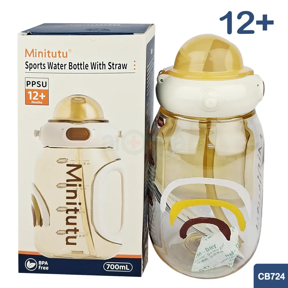 Minitutu PPSU Sports Water Cup 700mL-CB724 (12+ Months) BPA-Free Straw Water Bottle