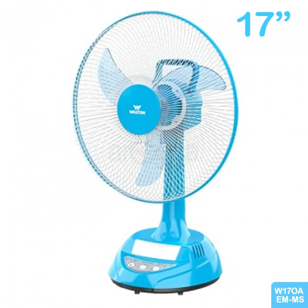 Walton 17” Rechargeable Table Fan (W17OA EM-MS) – Powerful Airflow, Long Backup Battery & Multi-Speed Control