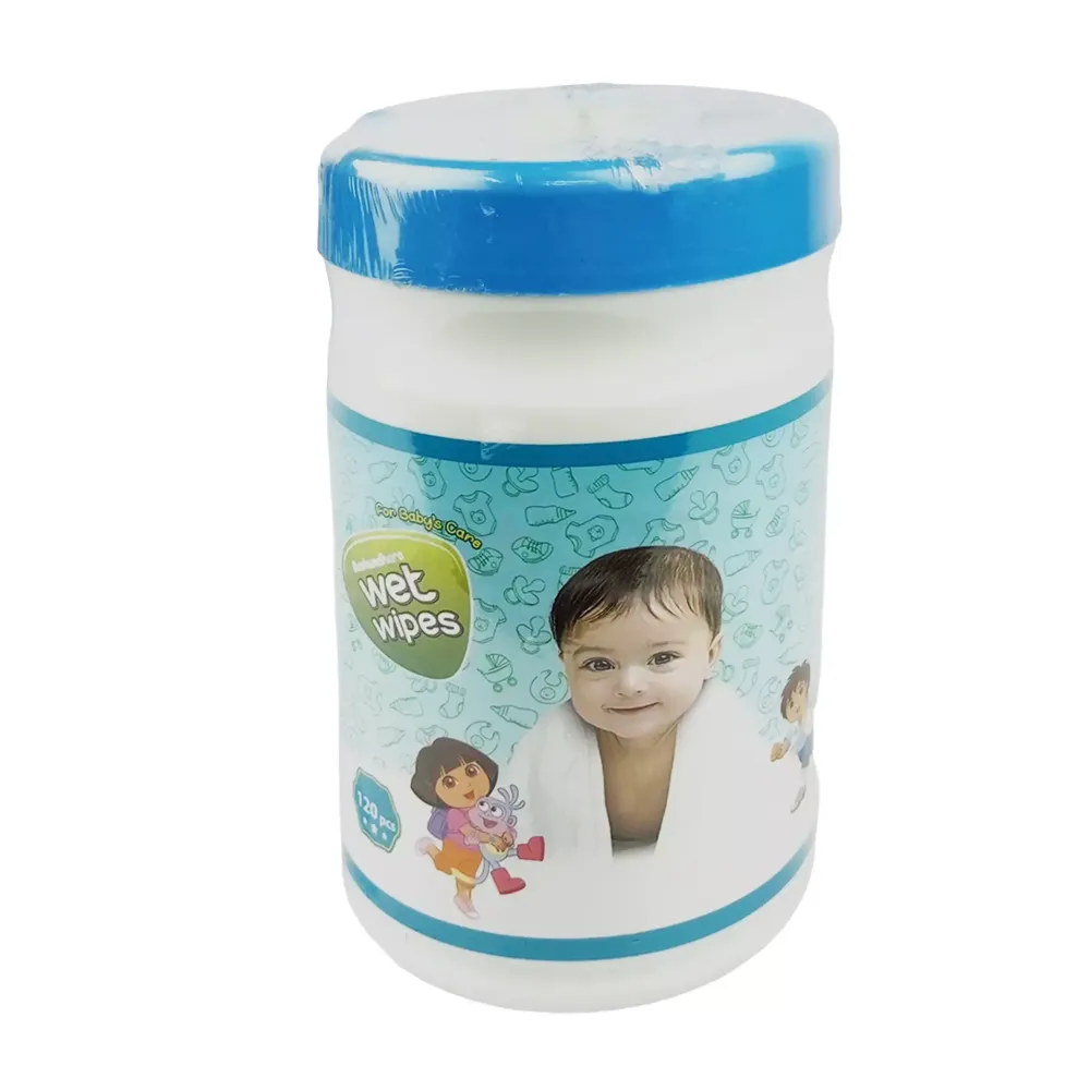 Bashundhara Wet Wipes For Baby's Care Sky Blue 120's Jar