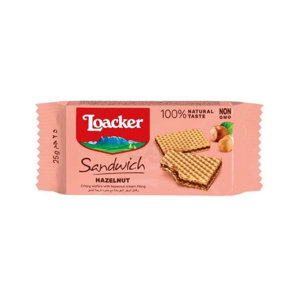 Loacker Sandwich Hazelnut Crispy Wafers 25g