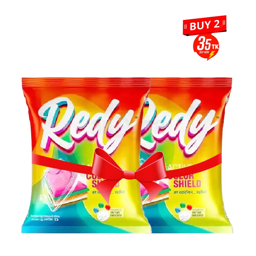 Redy Active Color Shield Detergent Powder 1Kg + 1Kg (Buy 2 Get 35 Taka Off)
