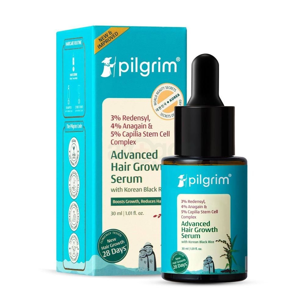 Pilgrim Advanced Hair Growth Serum with 3% Redensyl, 4% Anagain & 5% Capilia Stem Cell 25ml
