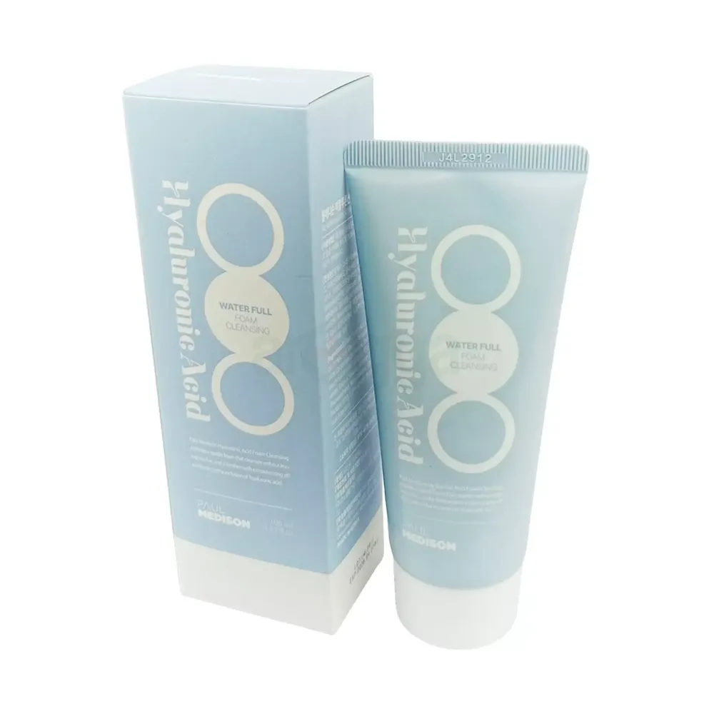 PAUL MEDISON Hyaluronic Acid Waterfull Foam Cleansing 100ml – Deep Hydration & Gentle Moisturizing Face Wash