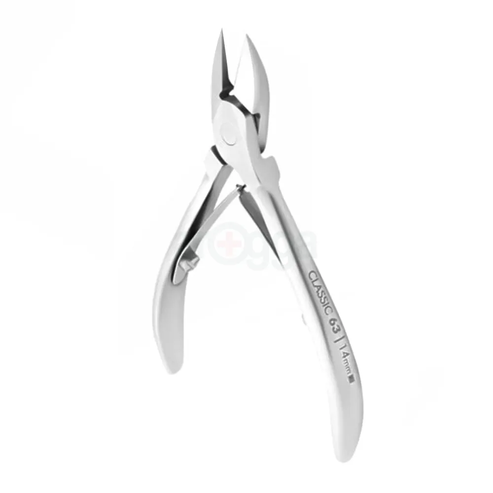STALEKS Classic 63 Nail Nippers 14mm – Durable Stainless Steel Professional Nail Cutter for Manicure & Pedicure (NC-63/14)