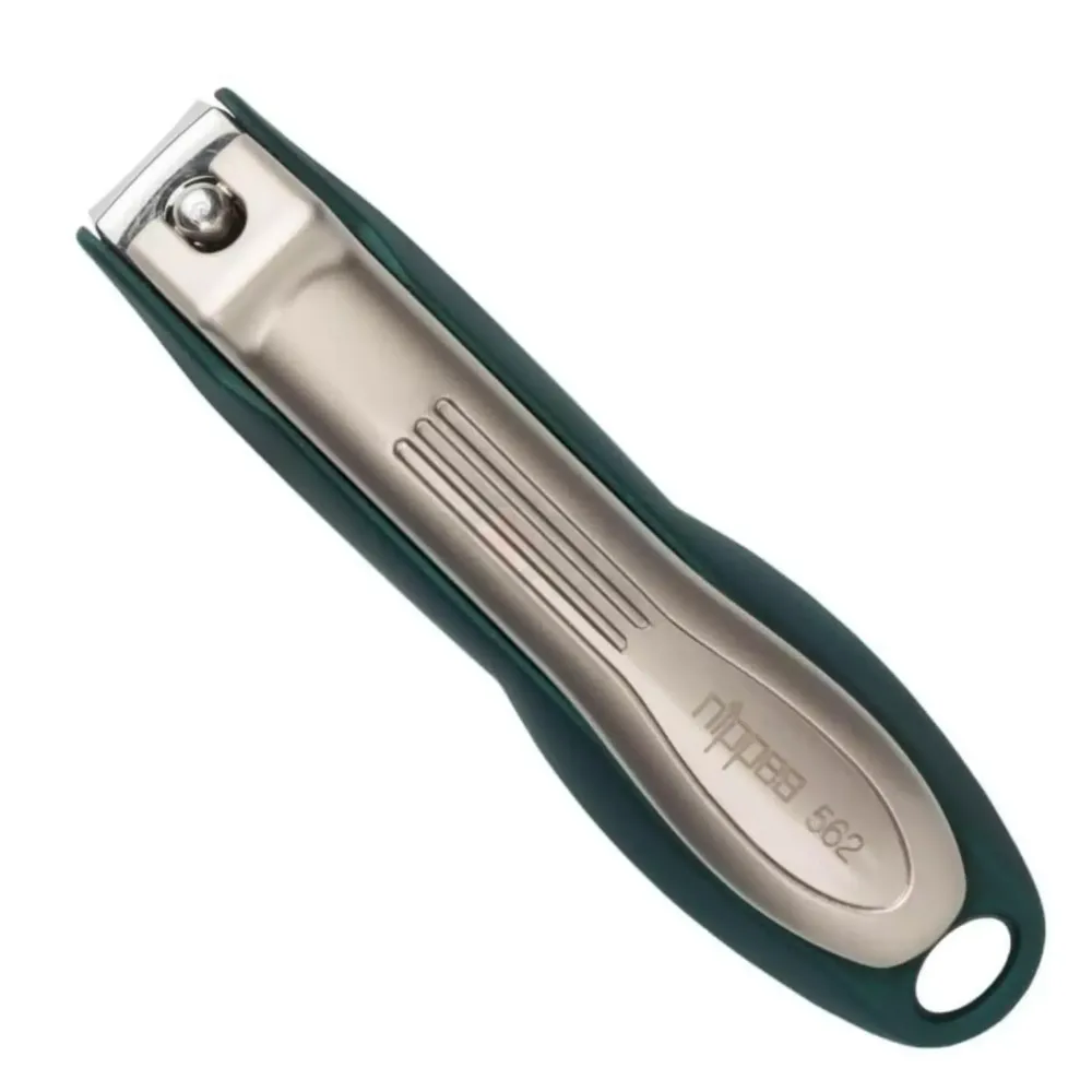 Nippes Solingen Nail Clippers 562 – Stainless Steel Nail Clipper with Nail Catcher 8 cm (Black, Made in Germany)