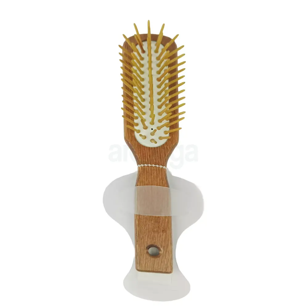 Nippes Solingen Pneumatic Hair Brush H-14 – Beech Wooden Pins Hair Brush 208×36 mm (Made in Germany)