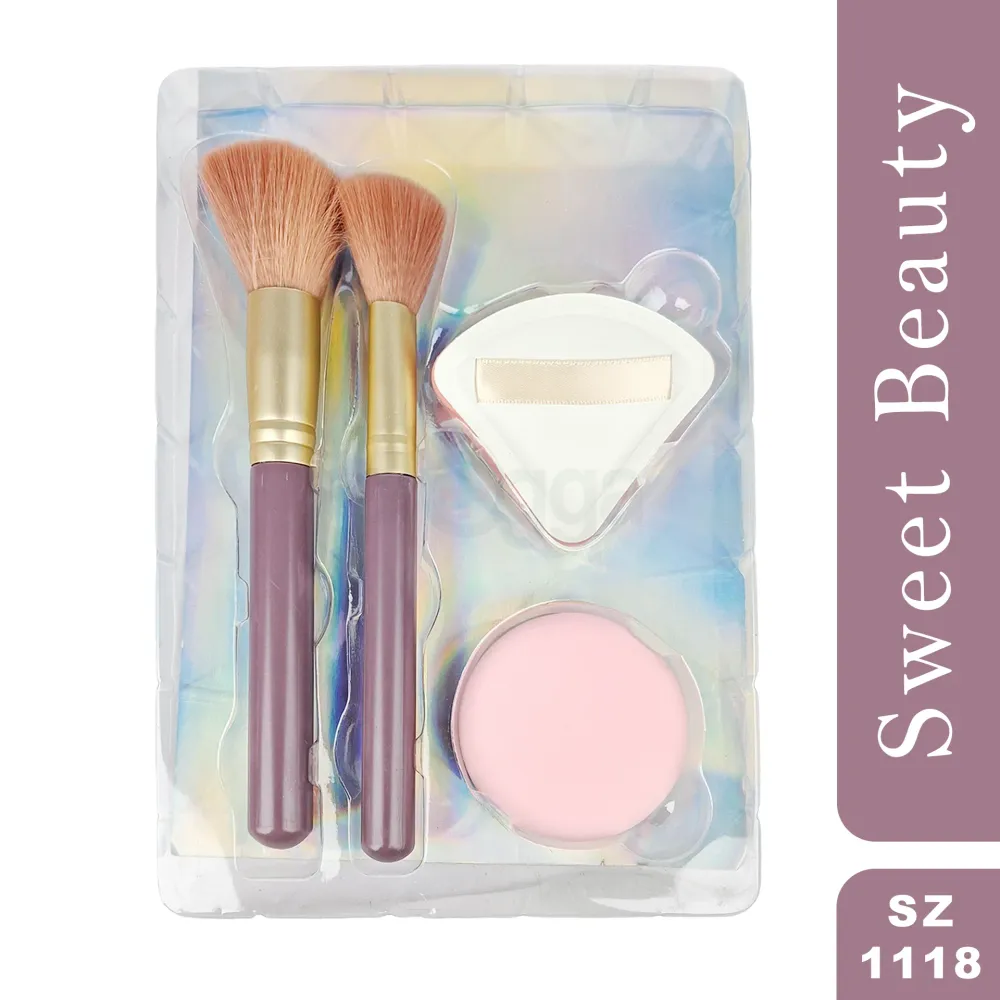 Sweet Beauty Makeup Brush with Puff (SZ-1118)