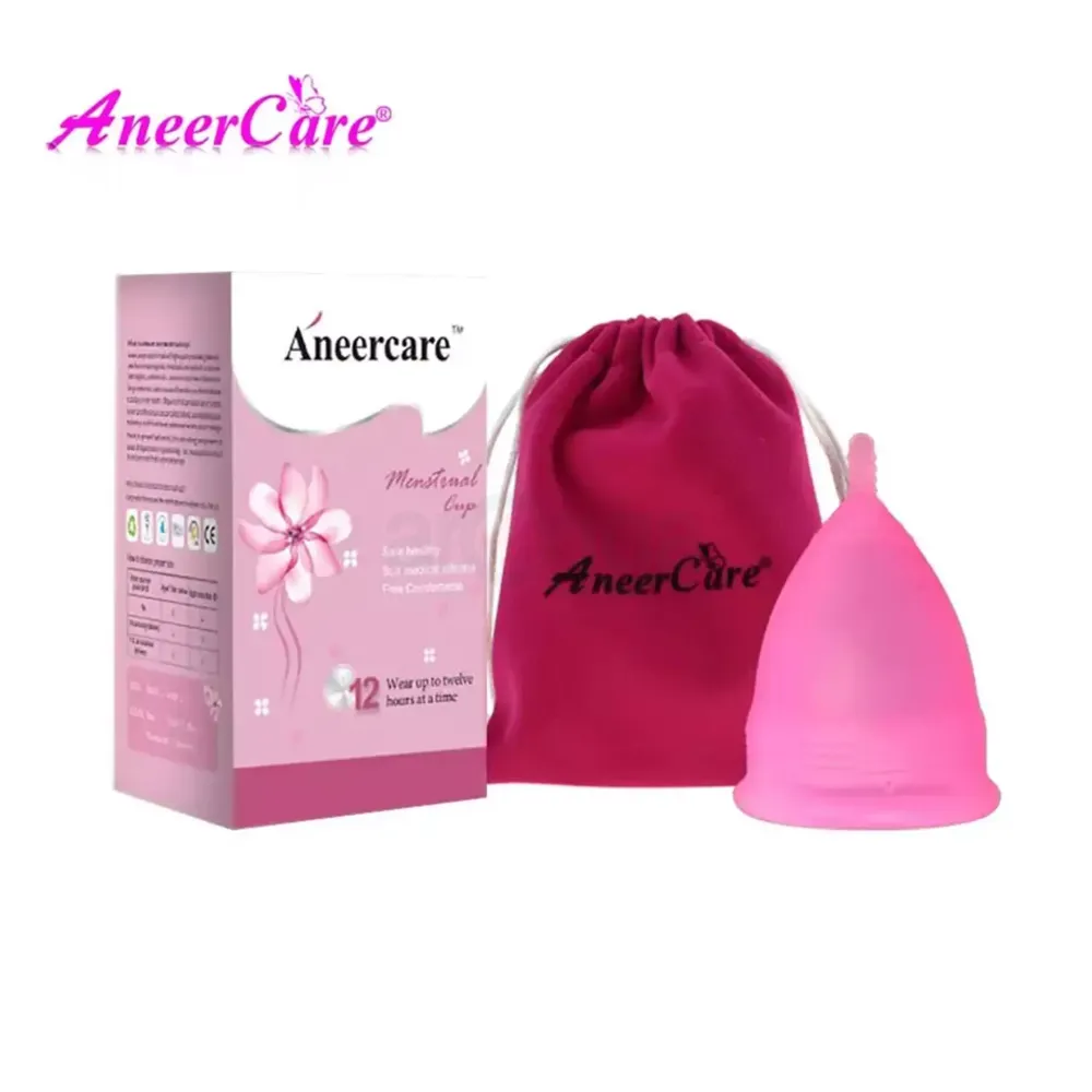 Aneercare Silicone Reusable Menstrual Cup- Sustainable Feminine Hygiene for Heavy Flow (Size:-L)