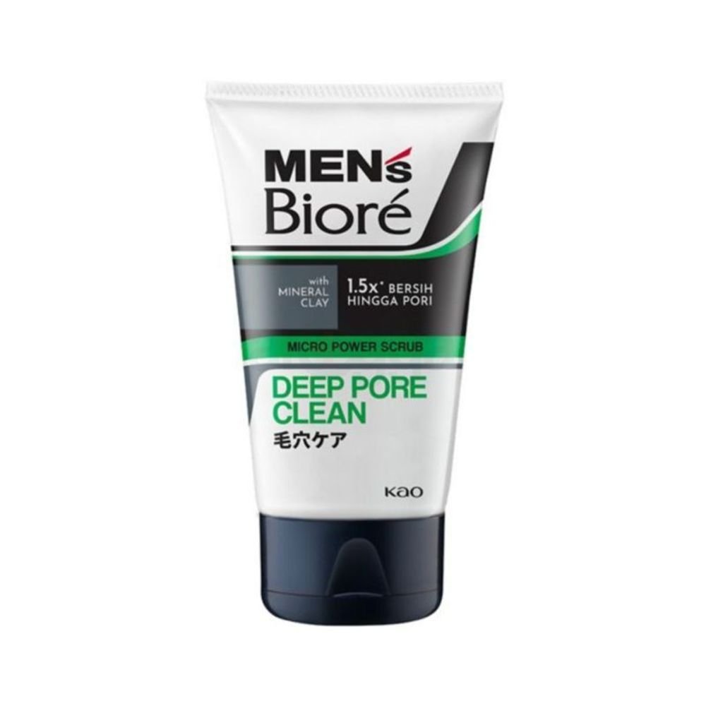 Men's Biore Deep Pore Clean Scrub Facial Wash 100g