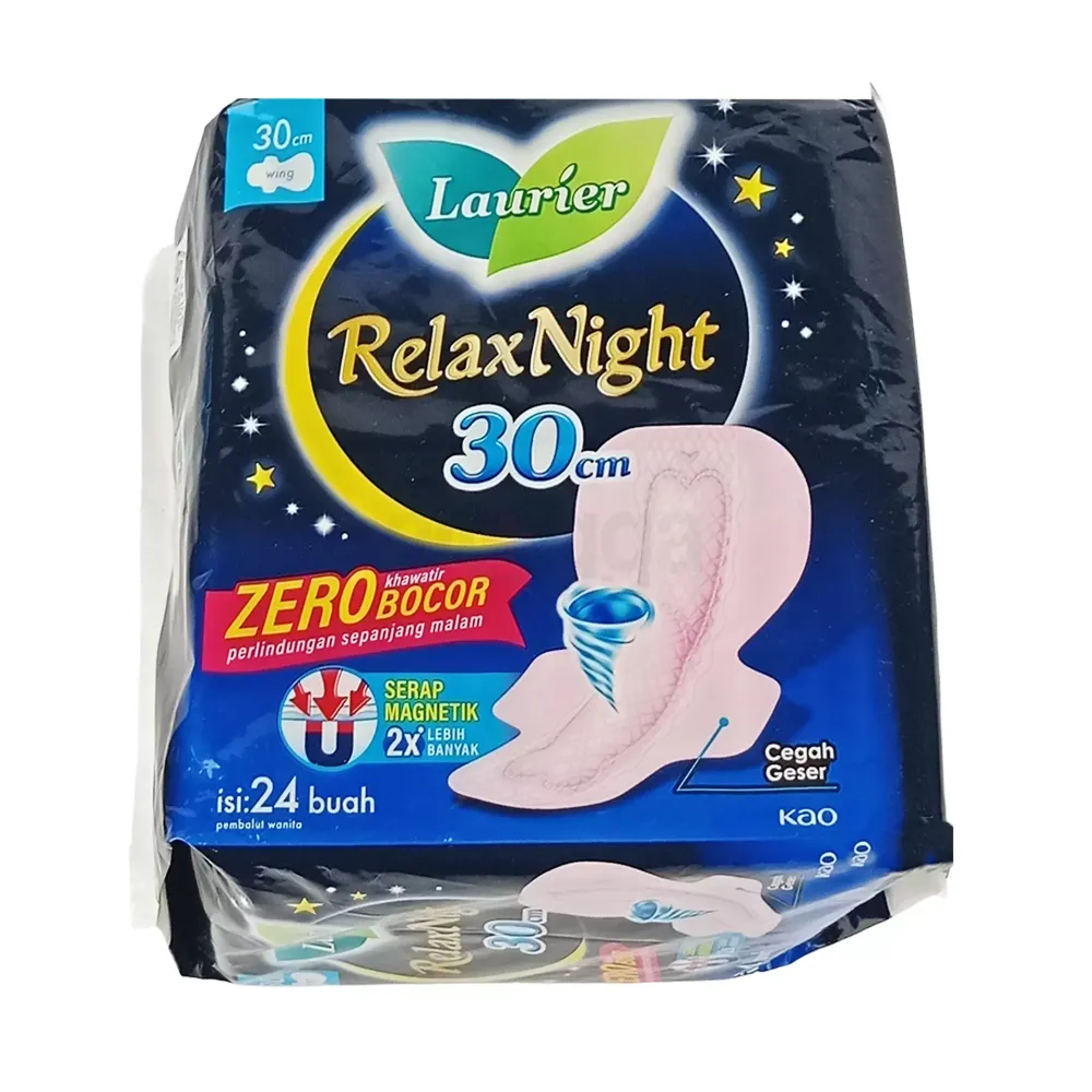 Laurier Sanitary Napkin  Relax Night Wing-30cm-24 pads