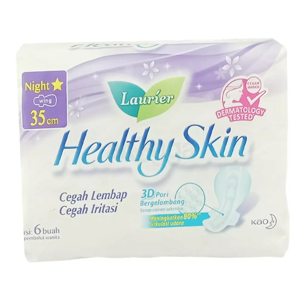 Laurier Night Safe with Safety Gather Sanitary Pads 35cm (6 pads)