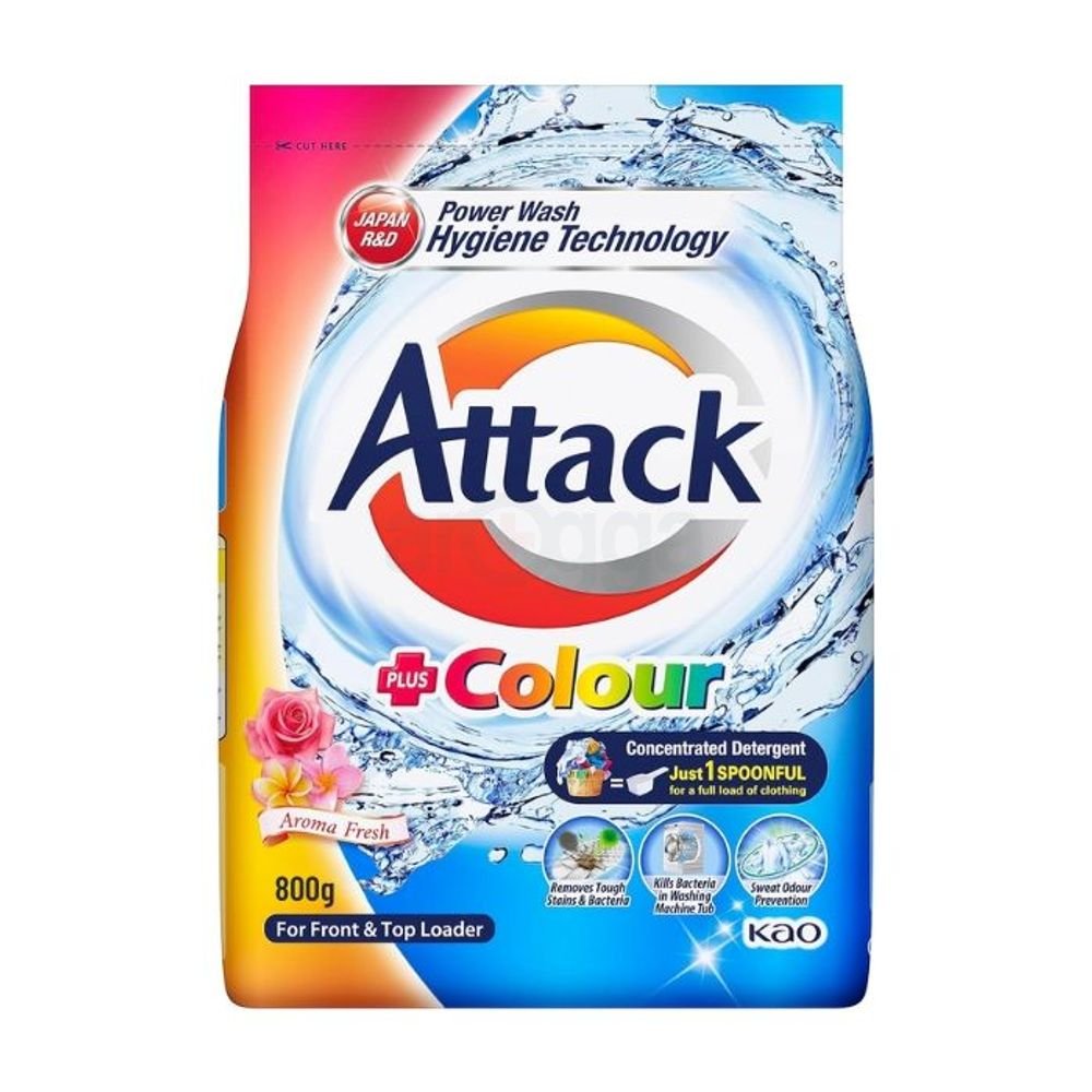 Attack Plus Colour Aroma Fresh Detergent Powder 800g